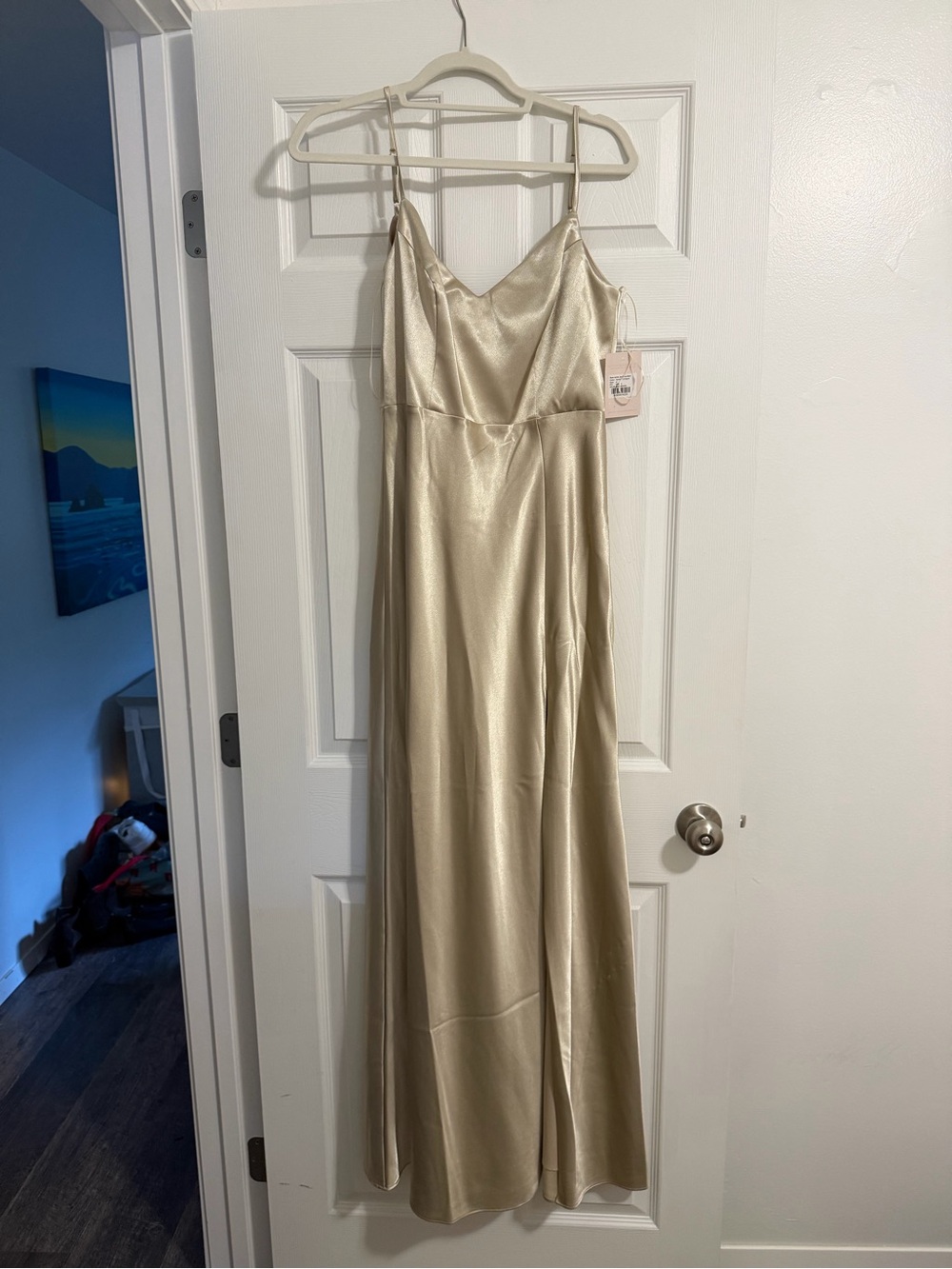 Birdy Grey Jay Shiny Satin Dress - Neutral Champagne